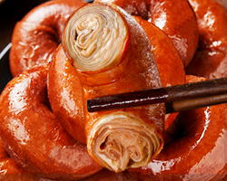 小吃大腸包小腸加熱熟食肥腸鹵味捆腸網紅大腸包小腸豬小腸套腸真空台灣同城配送