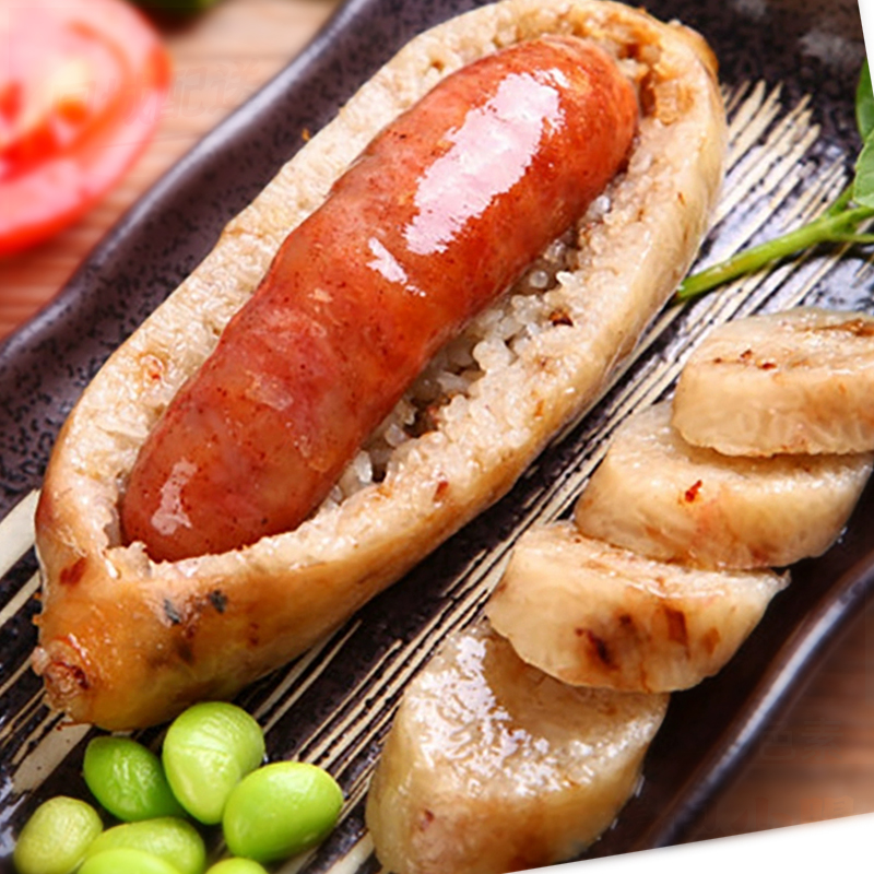 糯米腸大腸包小腸鮮肉香腸純豬肉烤腸無澱粉夜市烤腸特色小吃鮮肉腸餐飲餐廳小吃台灣同城配送