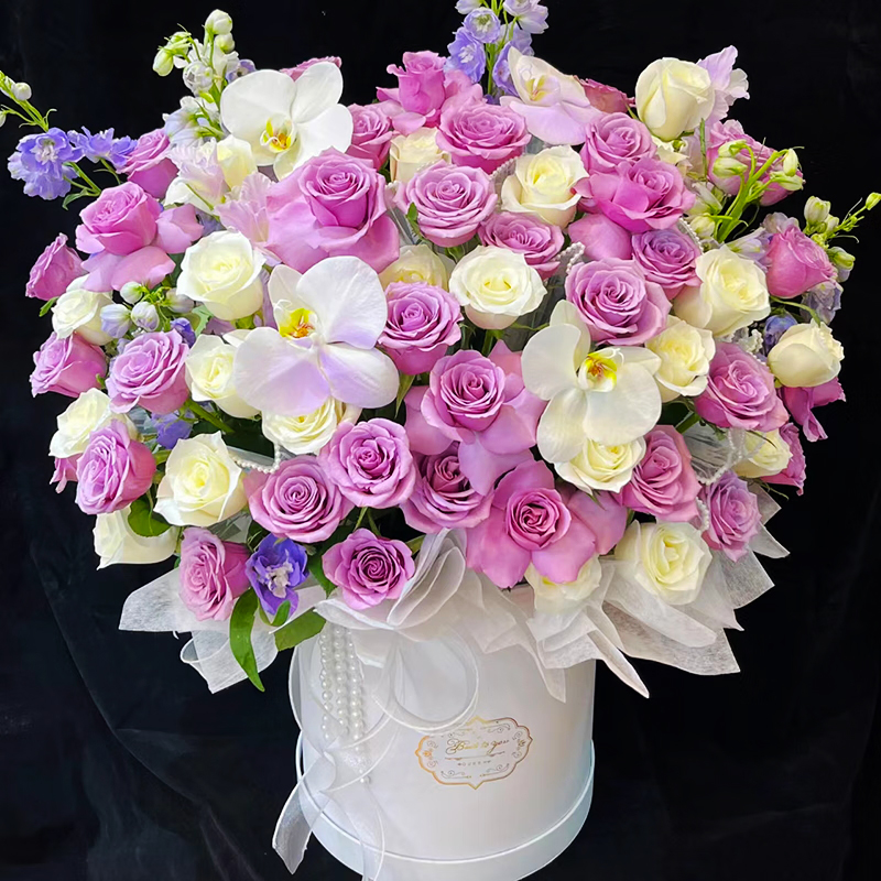 【百年好合】台灣同城配送鮮花速遞粉玫瑰向日葵混搭抱抱桶生日禮物