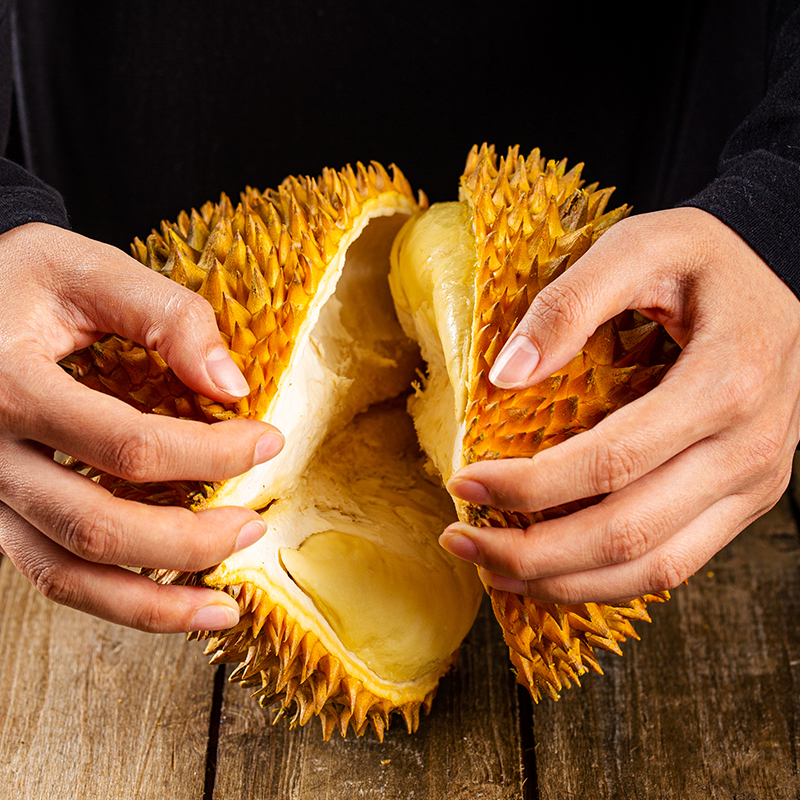 台灣同城配送泰國越南進口金枕頭榴蓮新鮮果整箱長柄榴蓮金枕頭進口A果整個帶殼熱帶水果 
